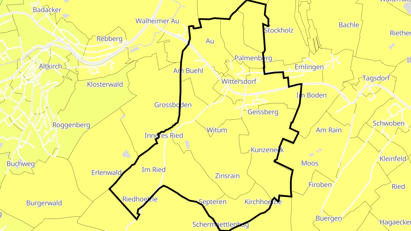 Carte des prix de l'immobilier Wittersdorf