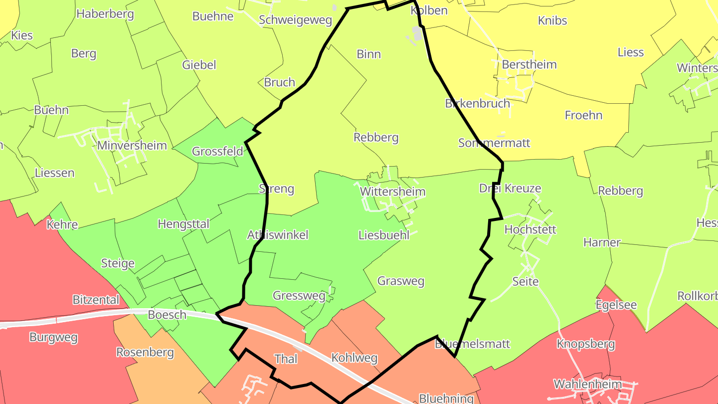 Carte des prix de l'immobilier Wittersheim