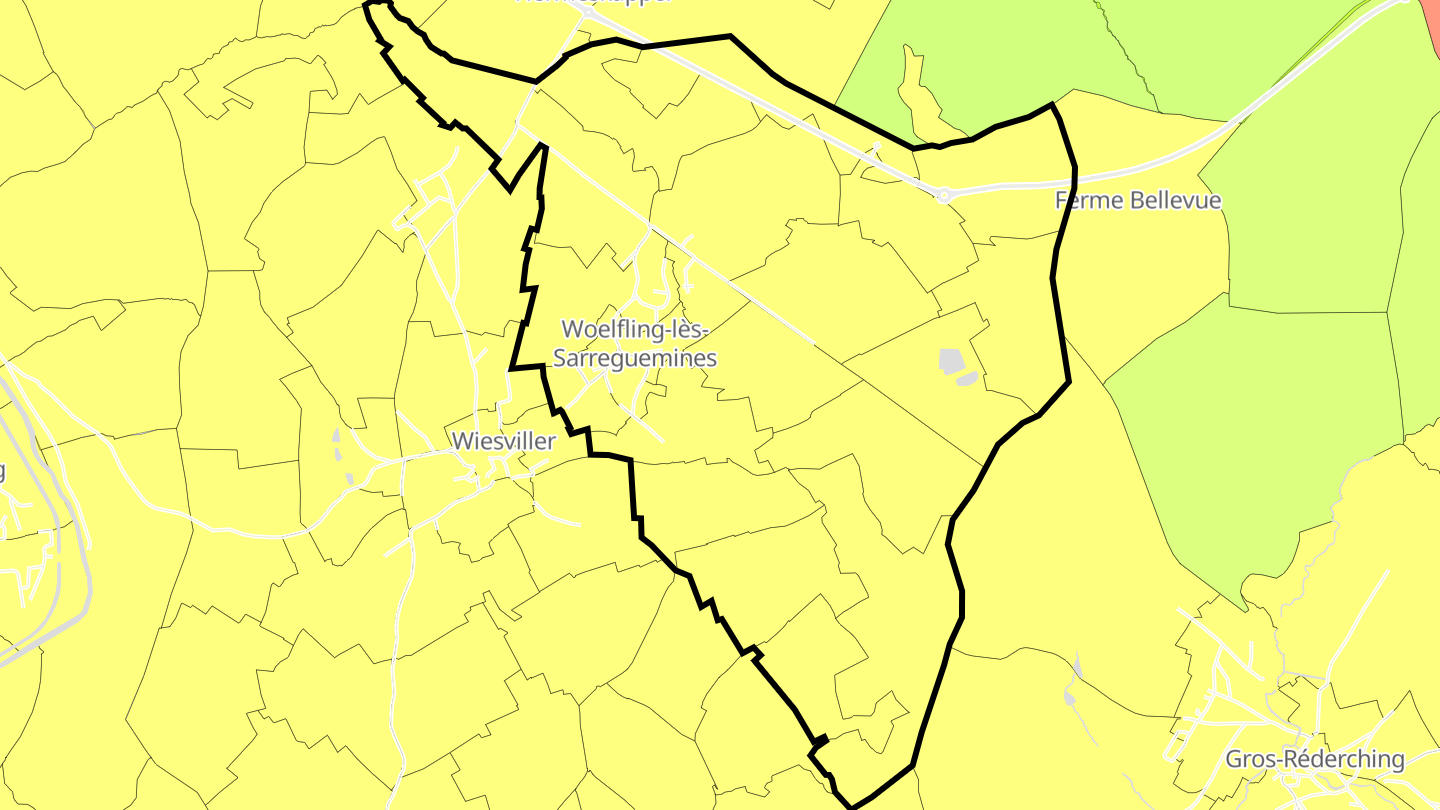 Carte des prix de l'immobilier Woelfling-lès-Sarreguemines