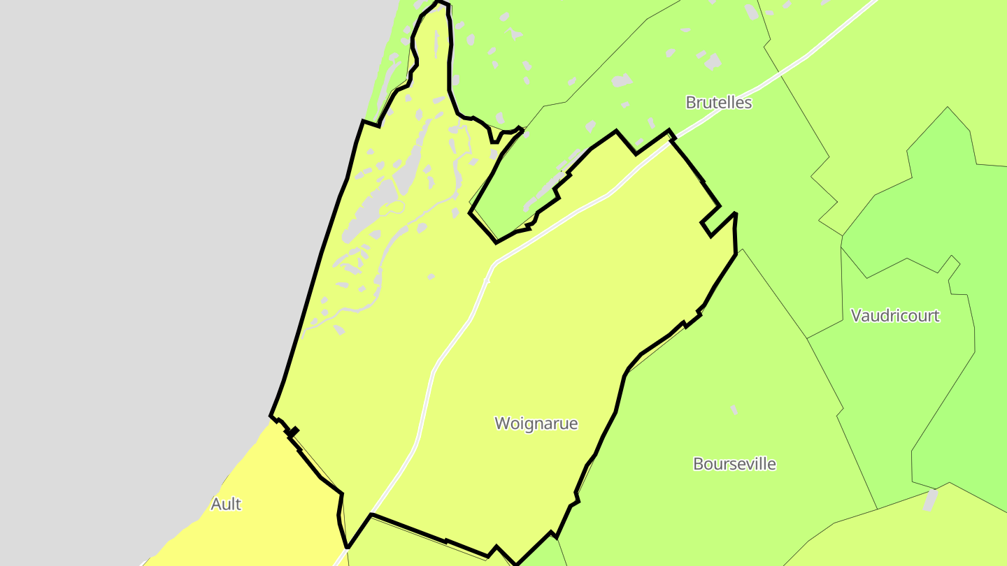 Carte des prix de l'immobilier Woignarue