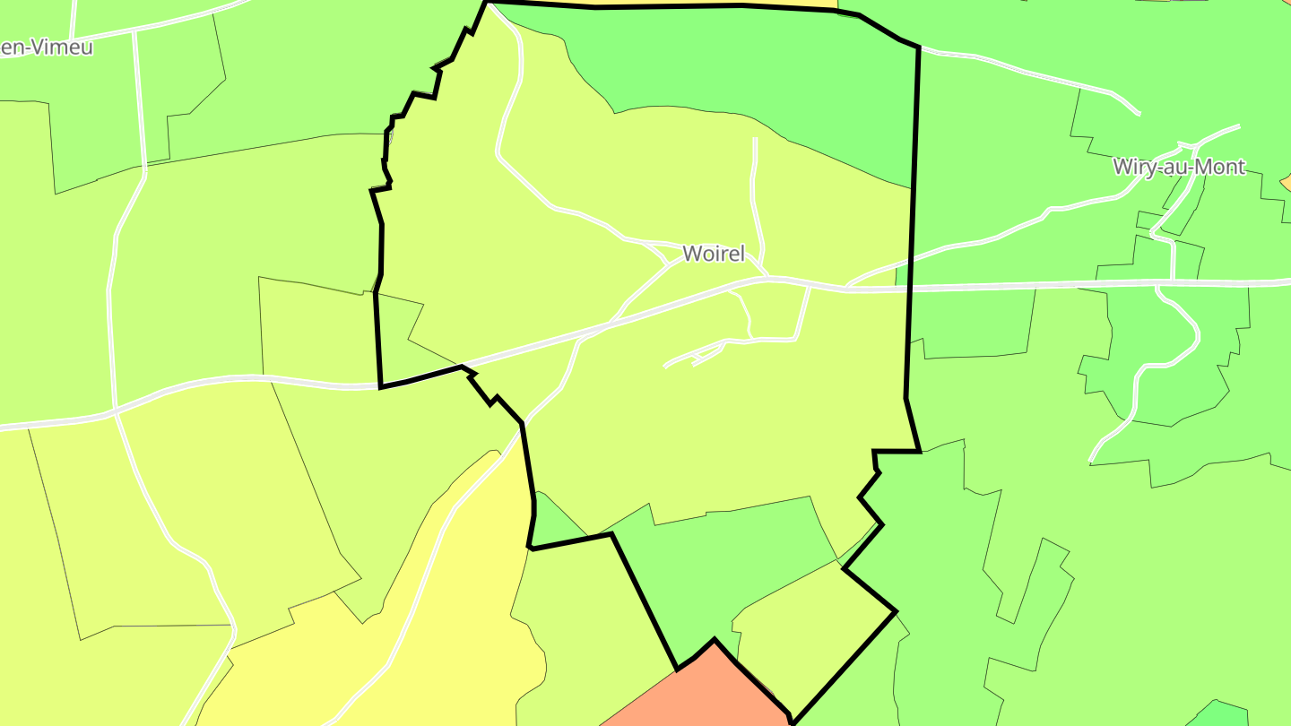 Carte des prix de l'immobilier Woirel