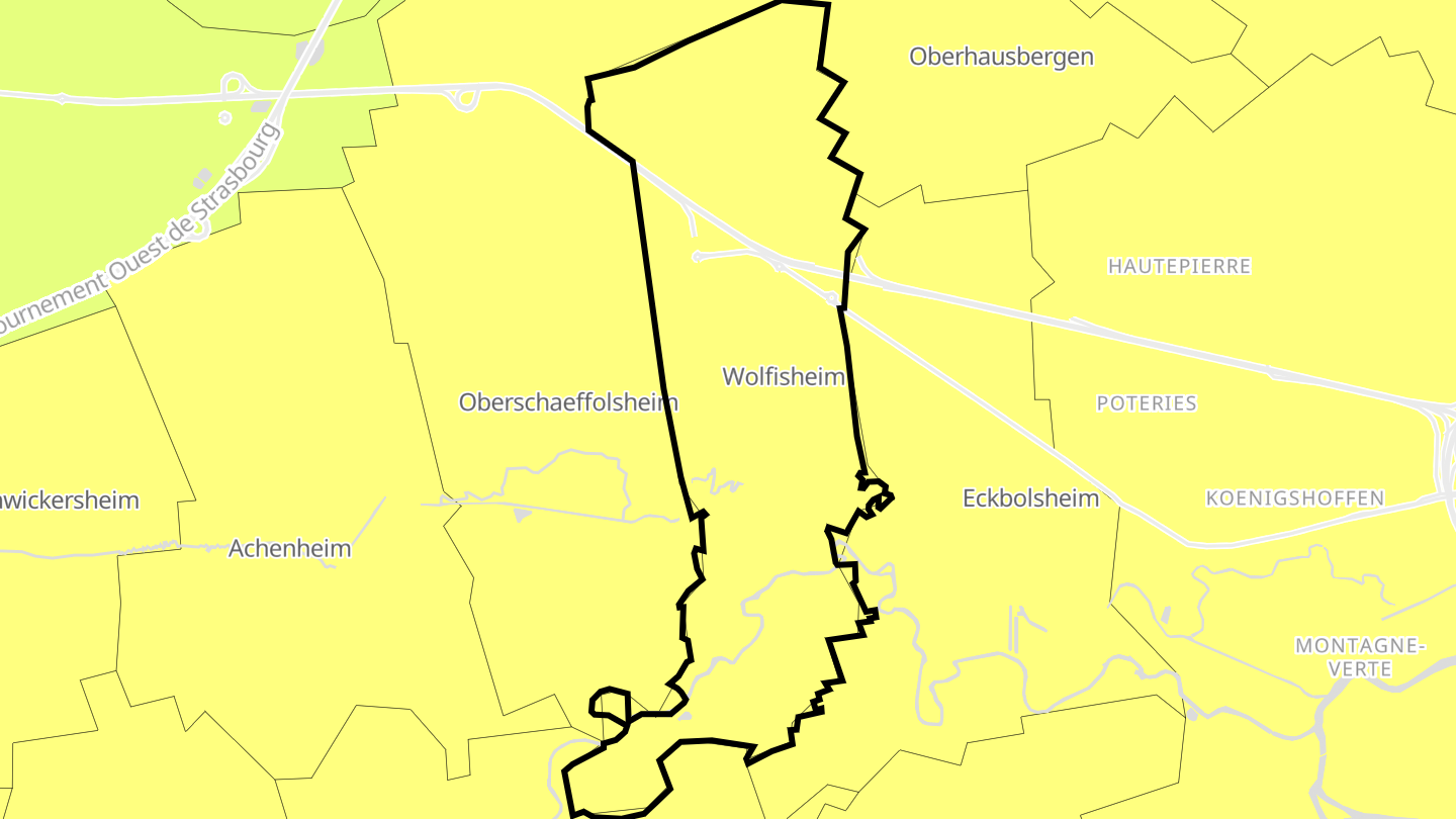 Carte des prix de l'immobilier Wolfisheim
