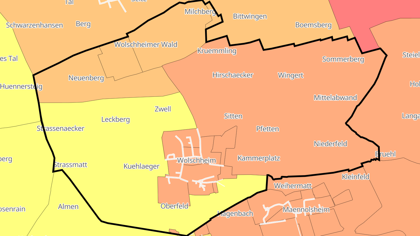 Carte des prix de l'immobilier Wolschheim