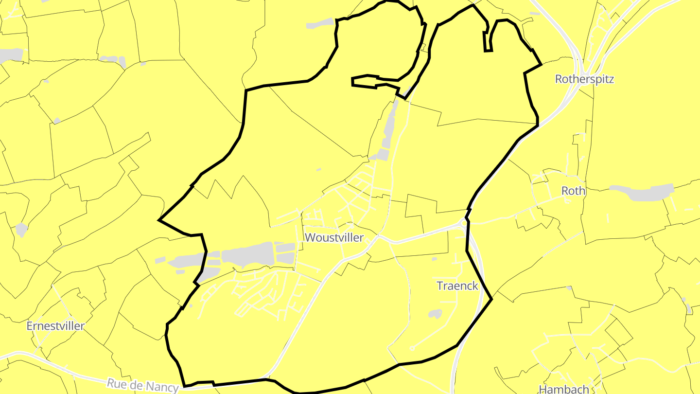 Carte des prix de l'immobilier Woustviller