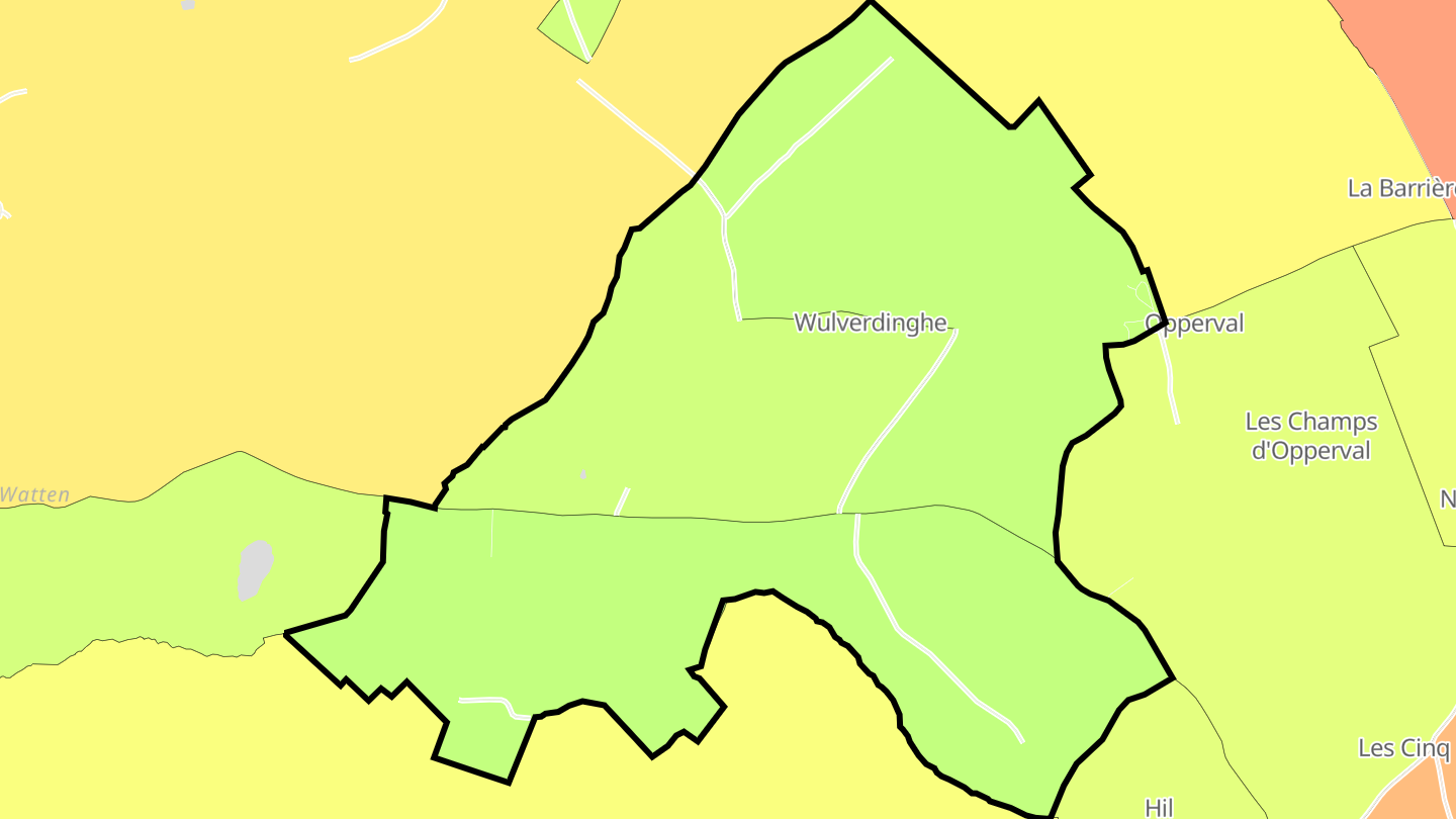 Carte des prix de l'immobilier Wulverdinghe