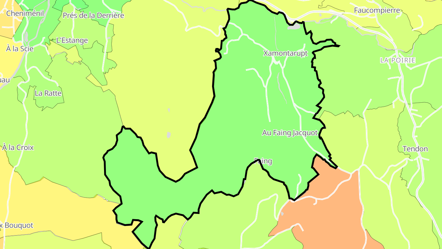 Carte des prix de l'immobilier Xamontarupt