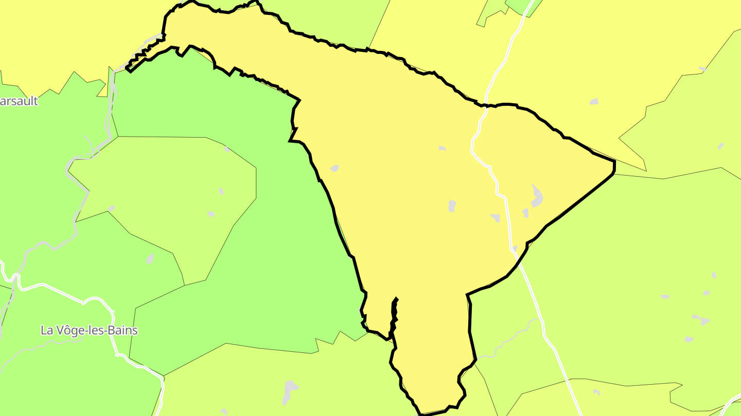 Carte des prix de l'immobilier Xertigny