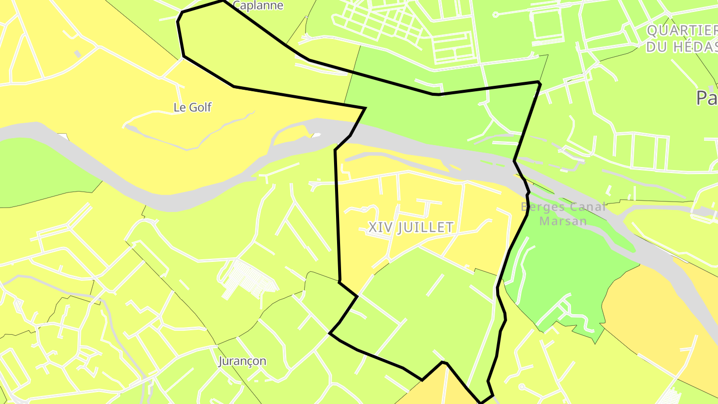 Carte des prix de l'immobilier XIV Juillet
