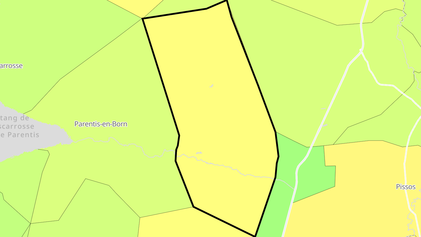 Carte des prix de l'immobilier Ychoux