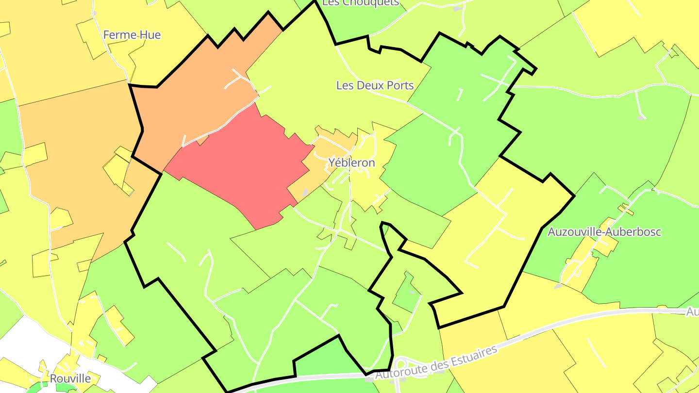 Carte des prix de l'immobilier Yébleron
