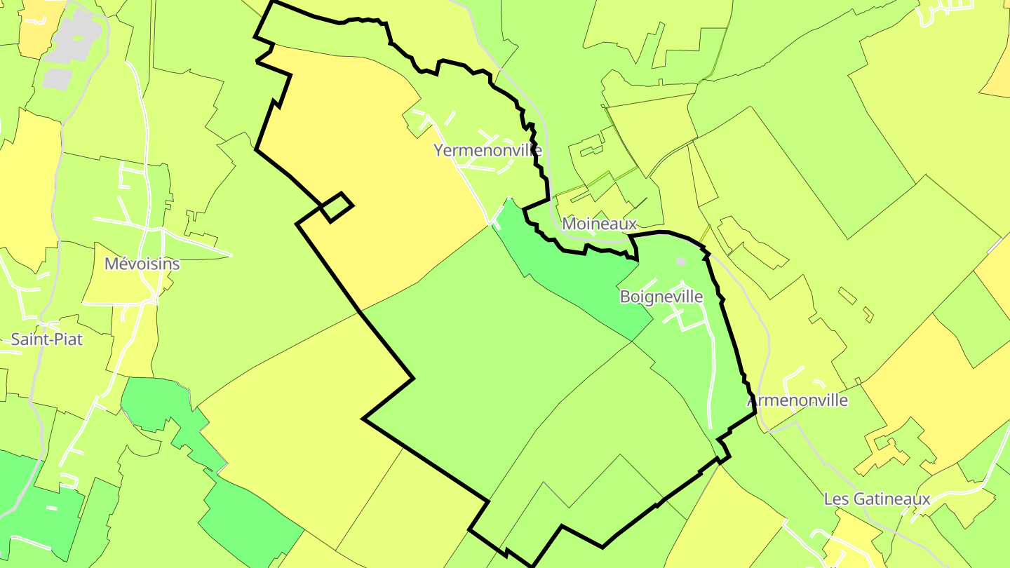 Carte des prix de l'immobilier Yermenonville