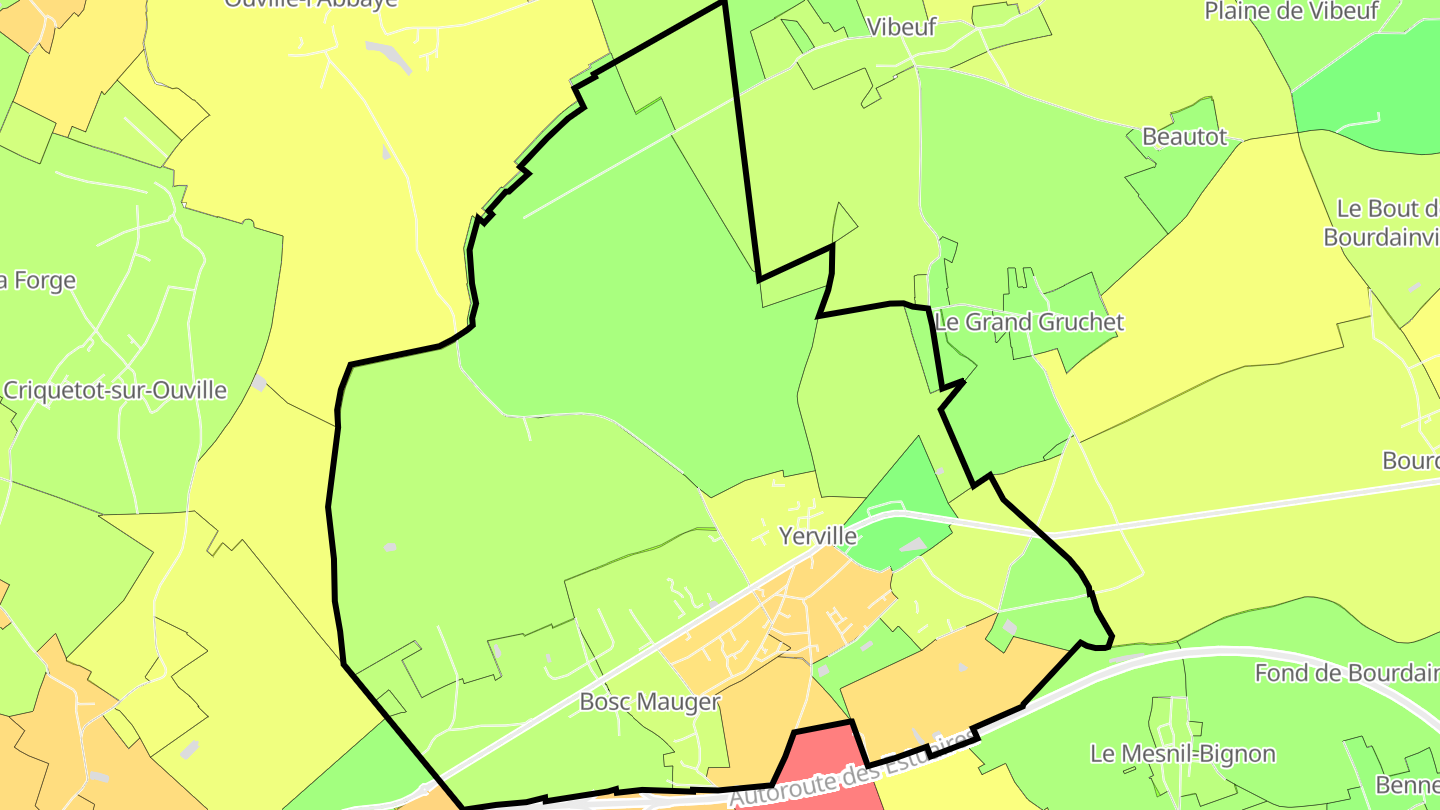 Carte des prix de l'immobilier Yerville