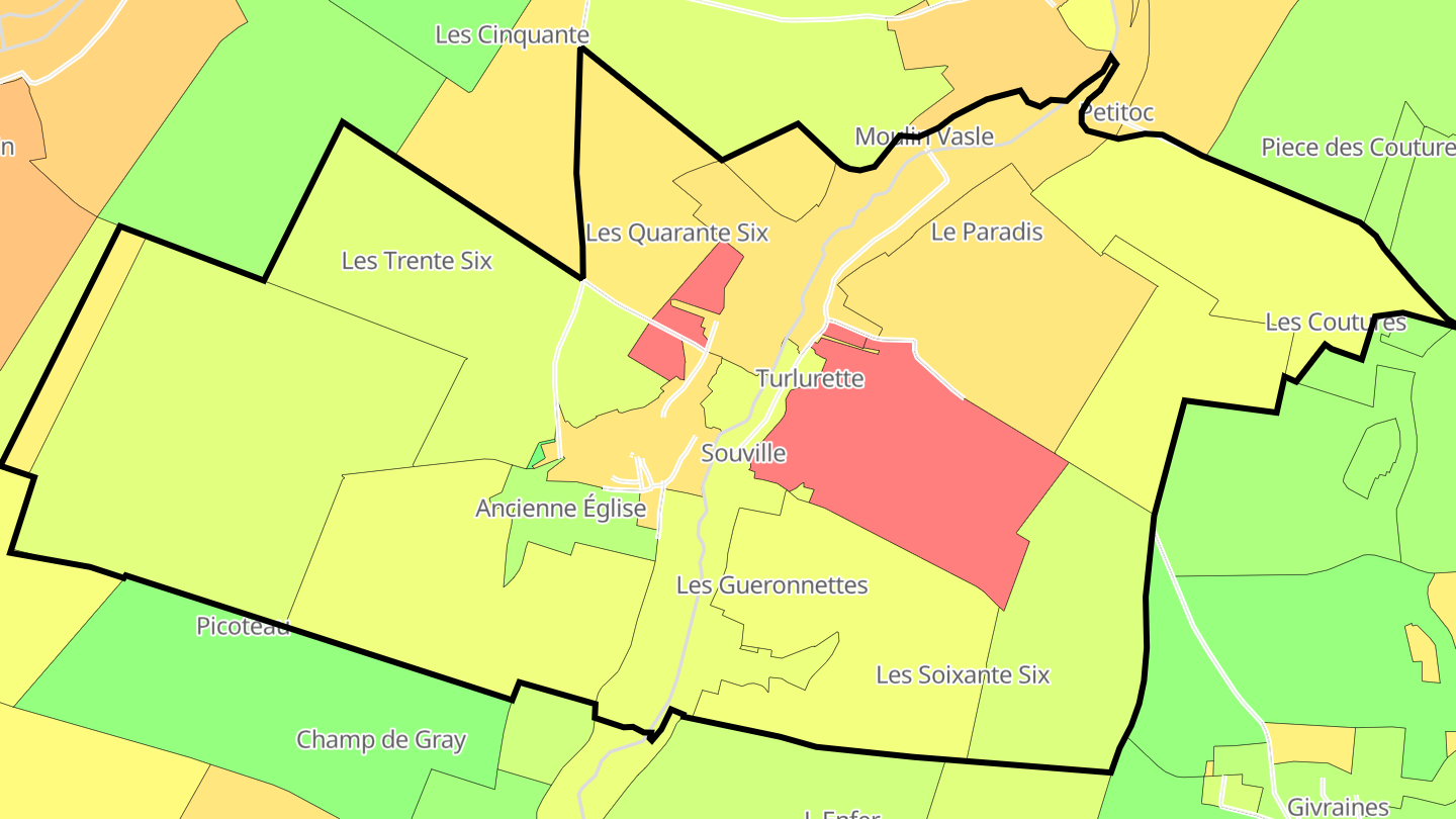 Carte des prix de l'immobilier Yèvre-le-Châtel