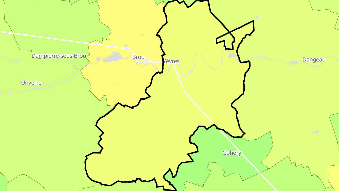 Carte des prix de l'immobilier Yèvres
