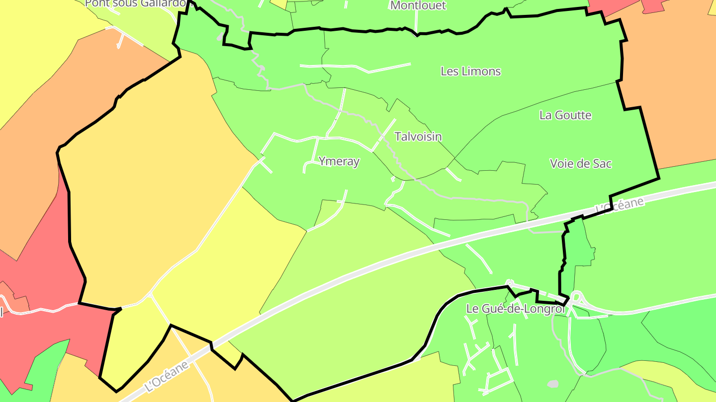 Carte des prix de l'immobilier Ymeray