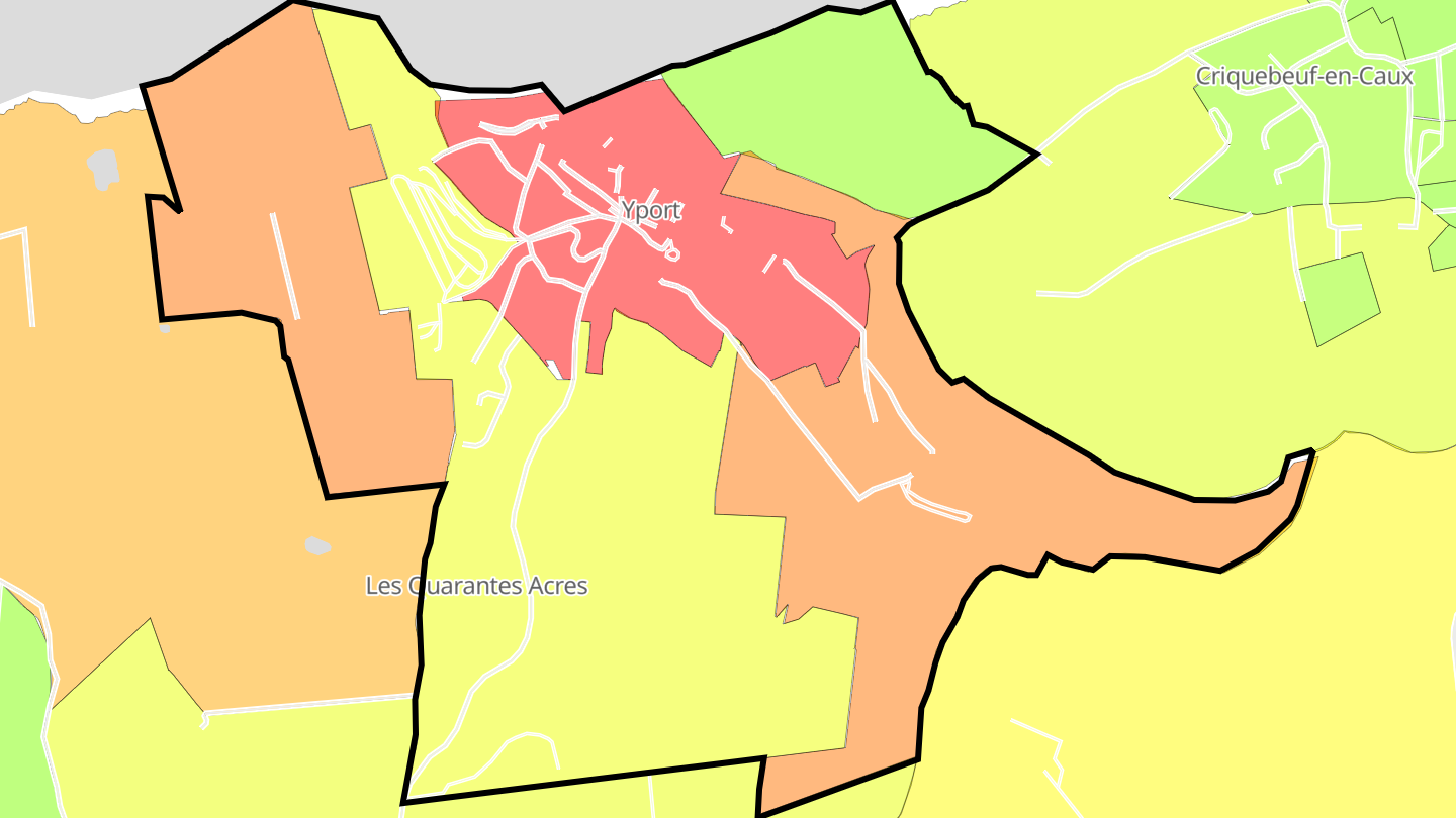 Carte des prix de l'immobilier Yport