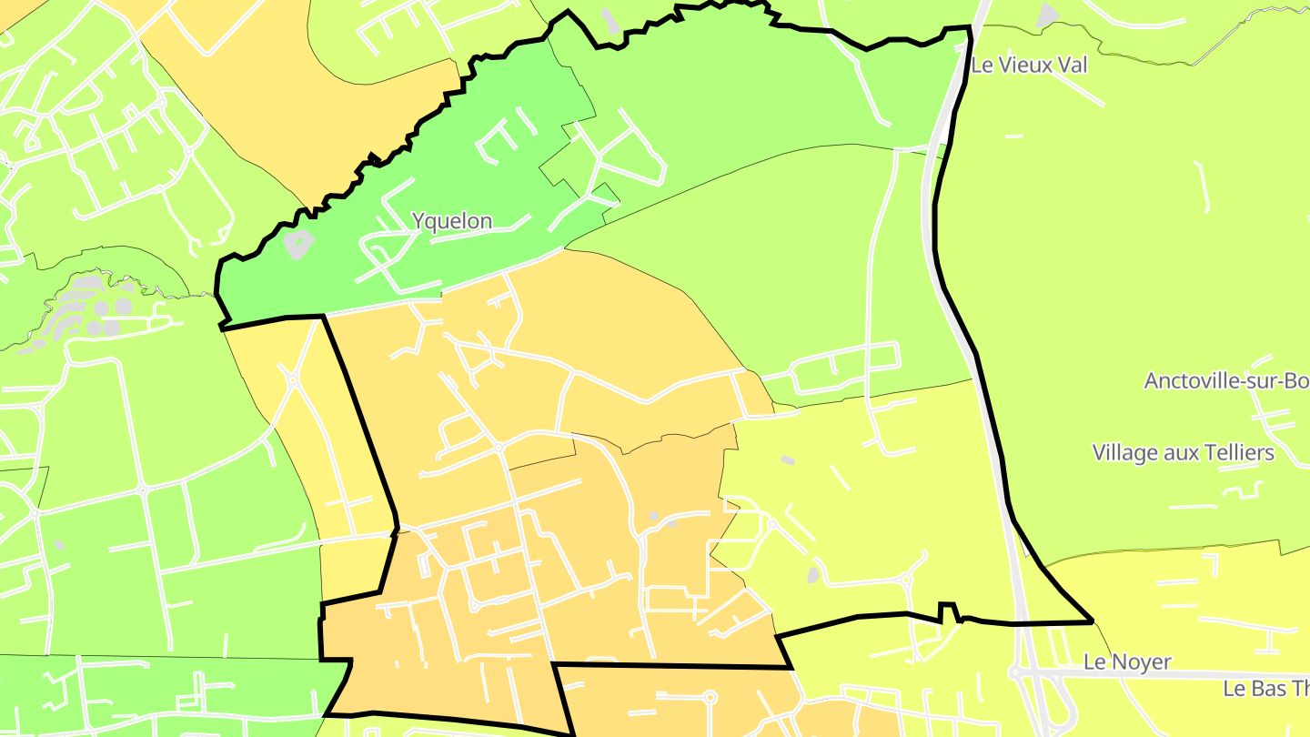Carte des prix de l'immobilier Yquelon