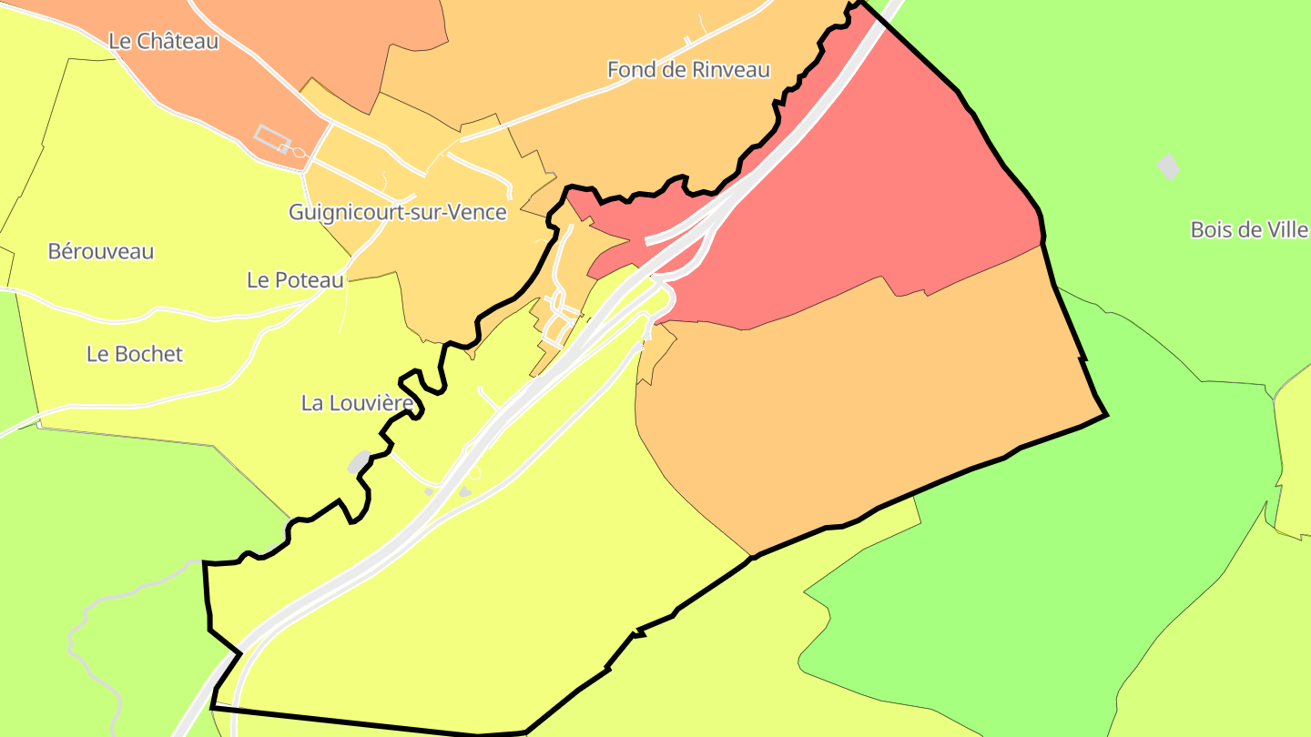 Carte des prix de l'immobilier Yvernaumont