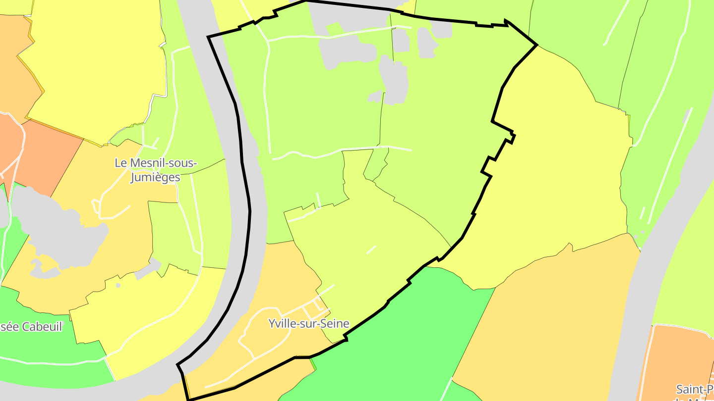 Carte des prix de l'immobilier Yville-sur-Seine