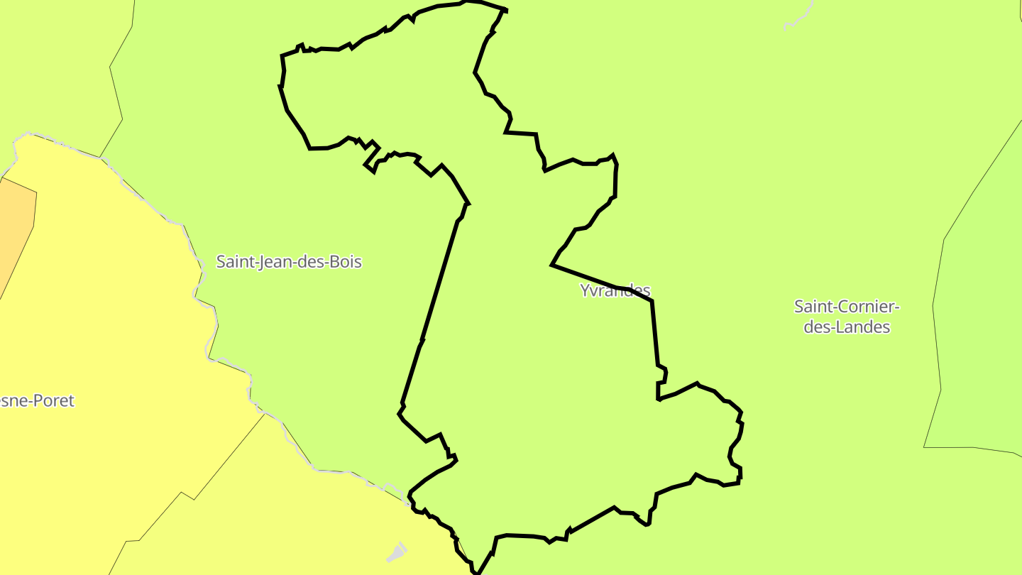Carte des prix de l'immobilier Yvrandes