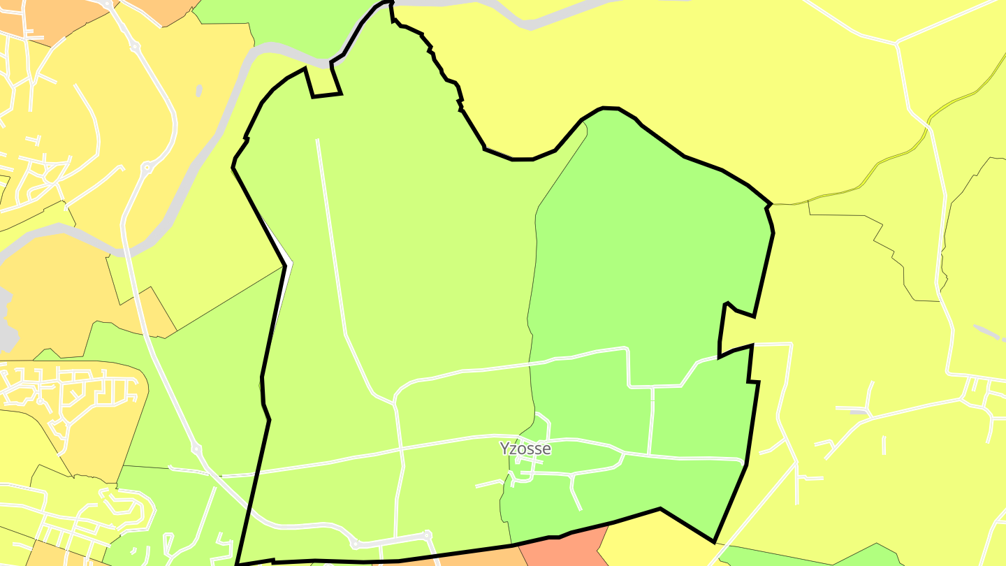 Carte des prix de l'immobilier Yzosse