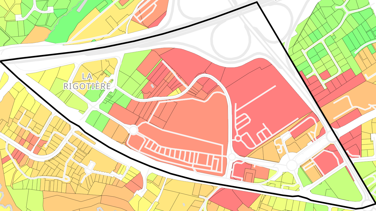 Carte des prix de l'immobilier Z.A. Grand Val