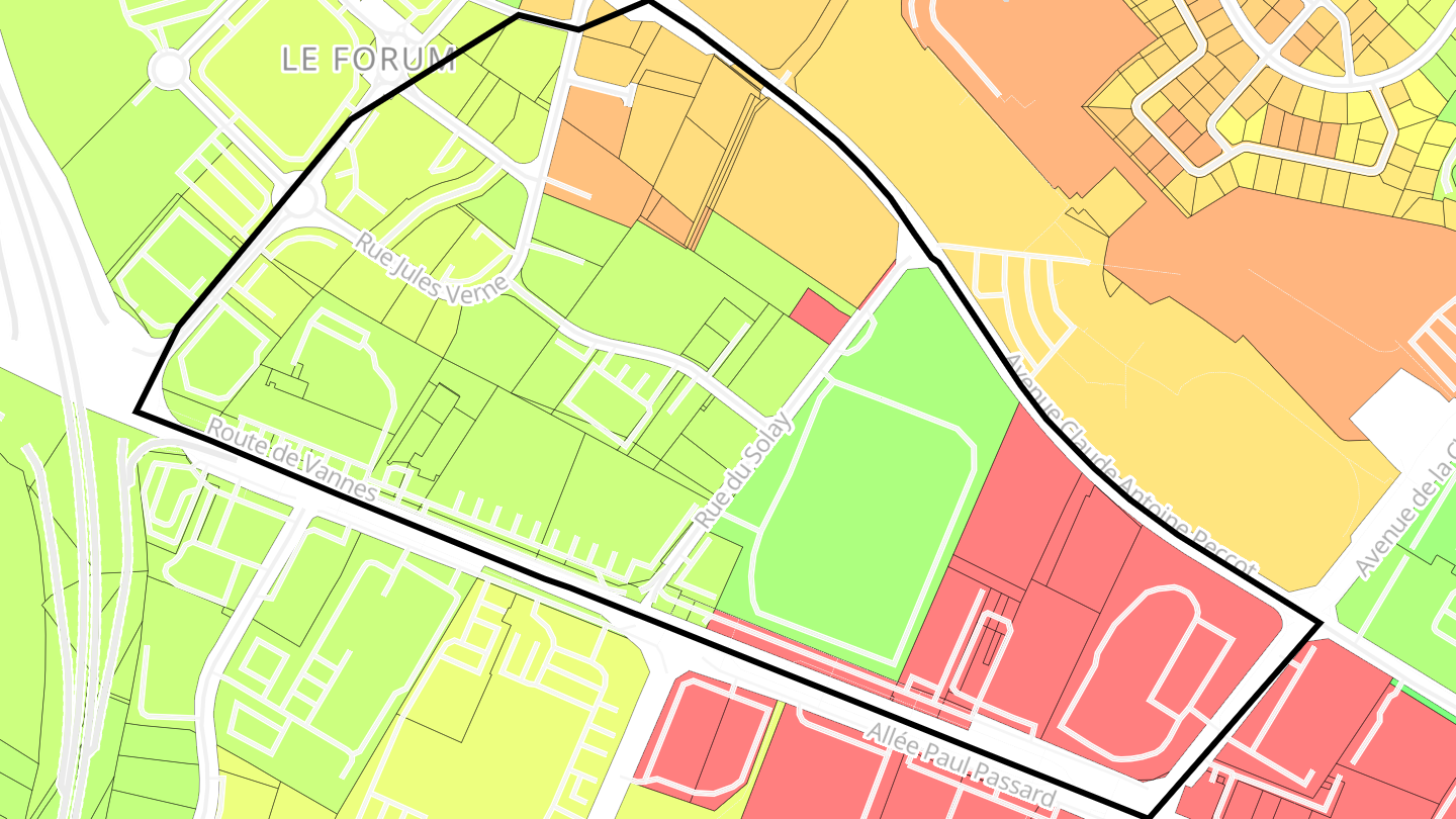Carte des prix de l'immobilier Z.A. Le Forum