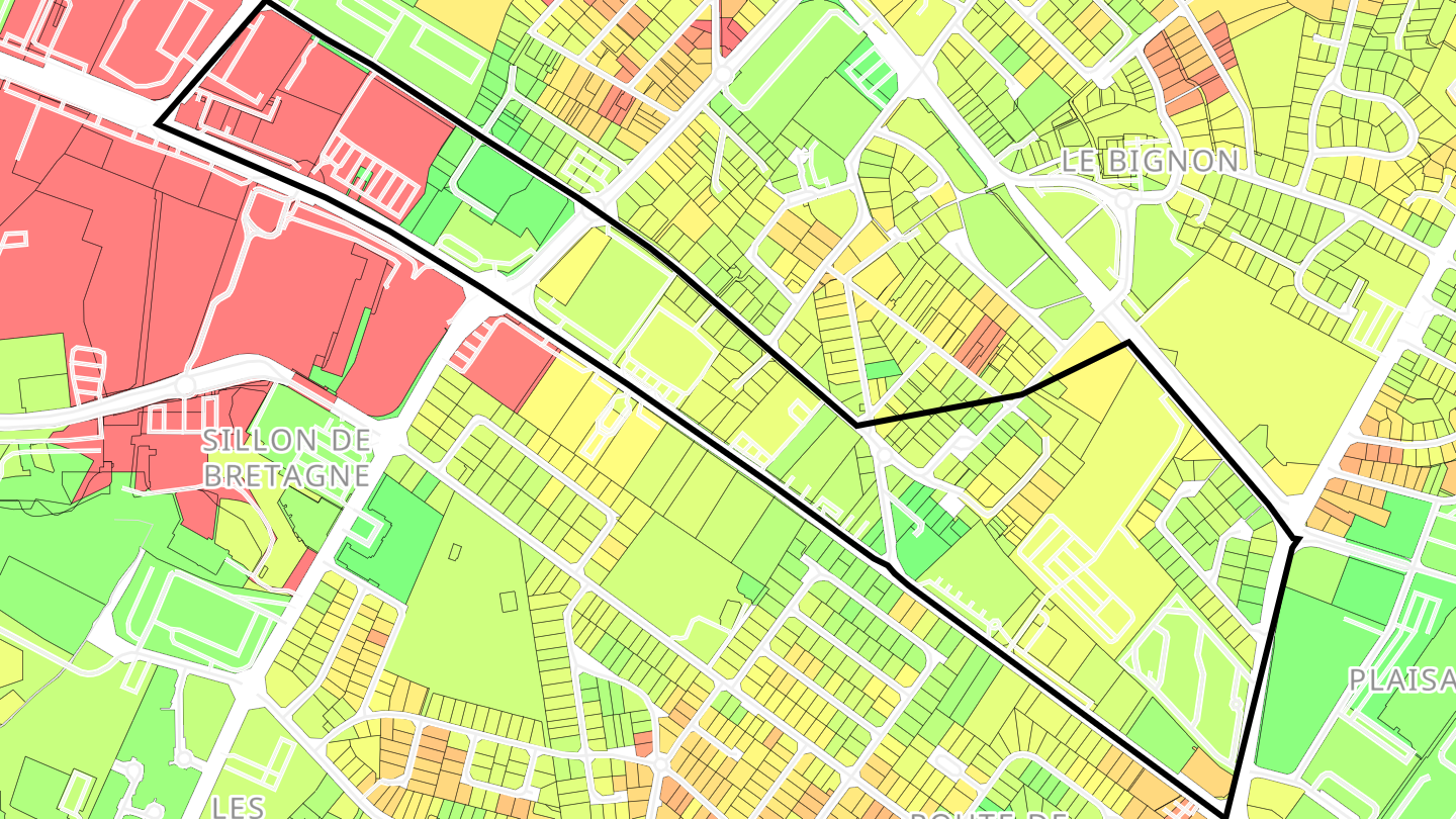Carte des prix de l'immobilier Z.A. Vannes