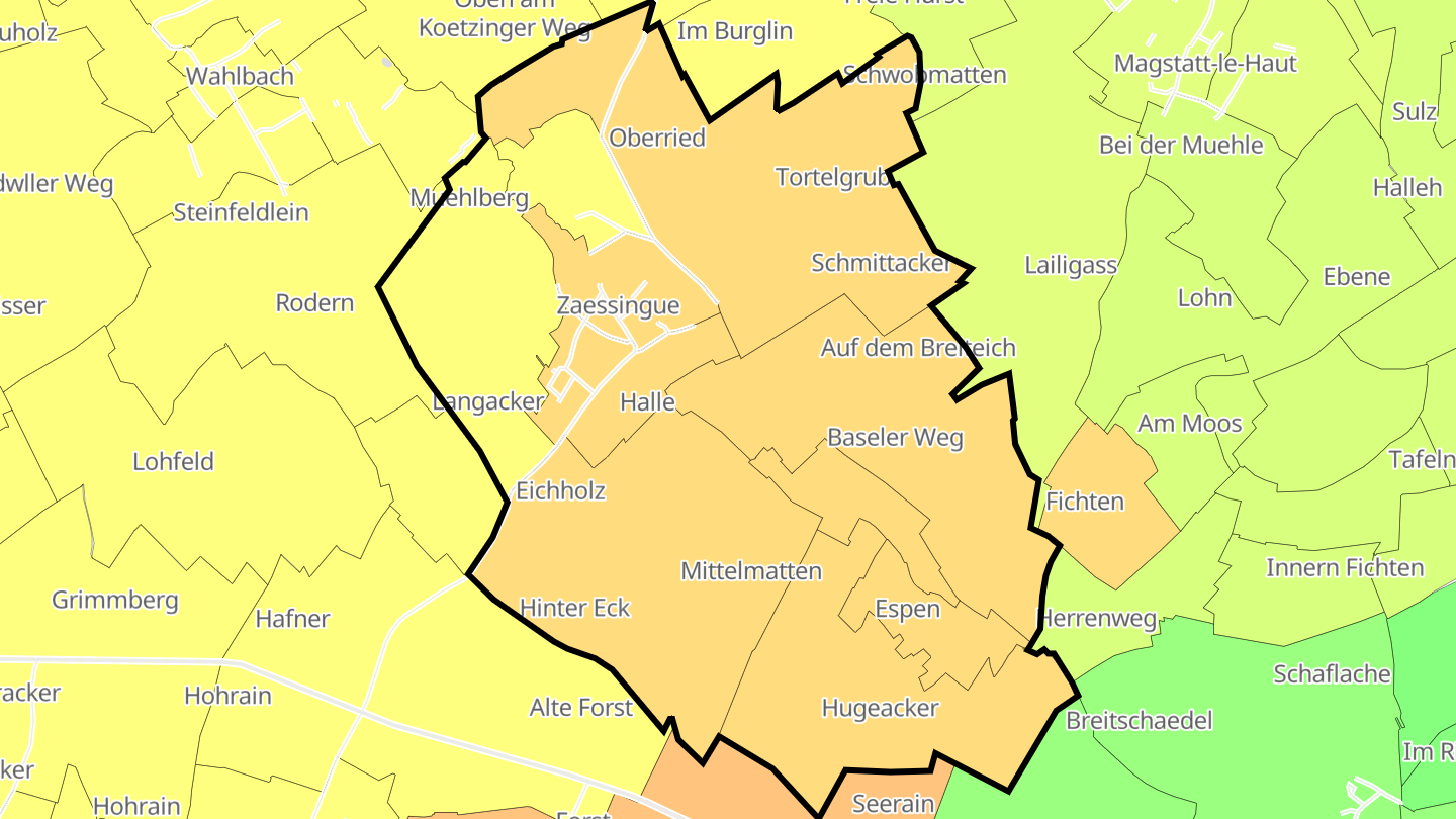 Carte des prix de l'immobilier Zaessingue