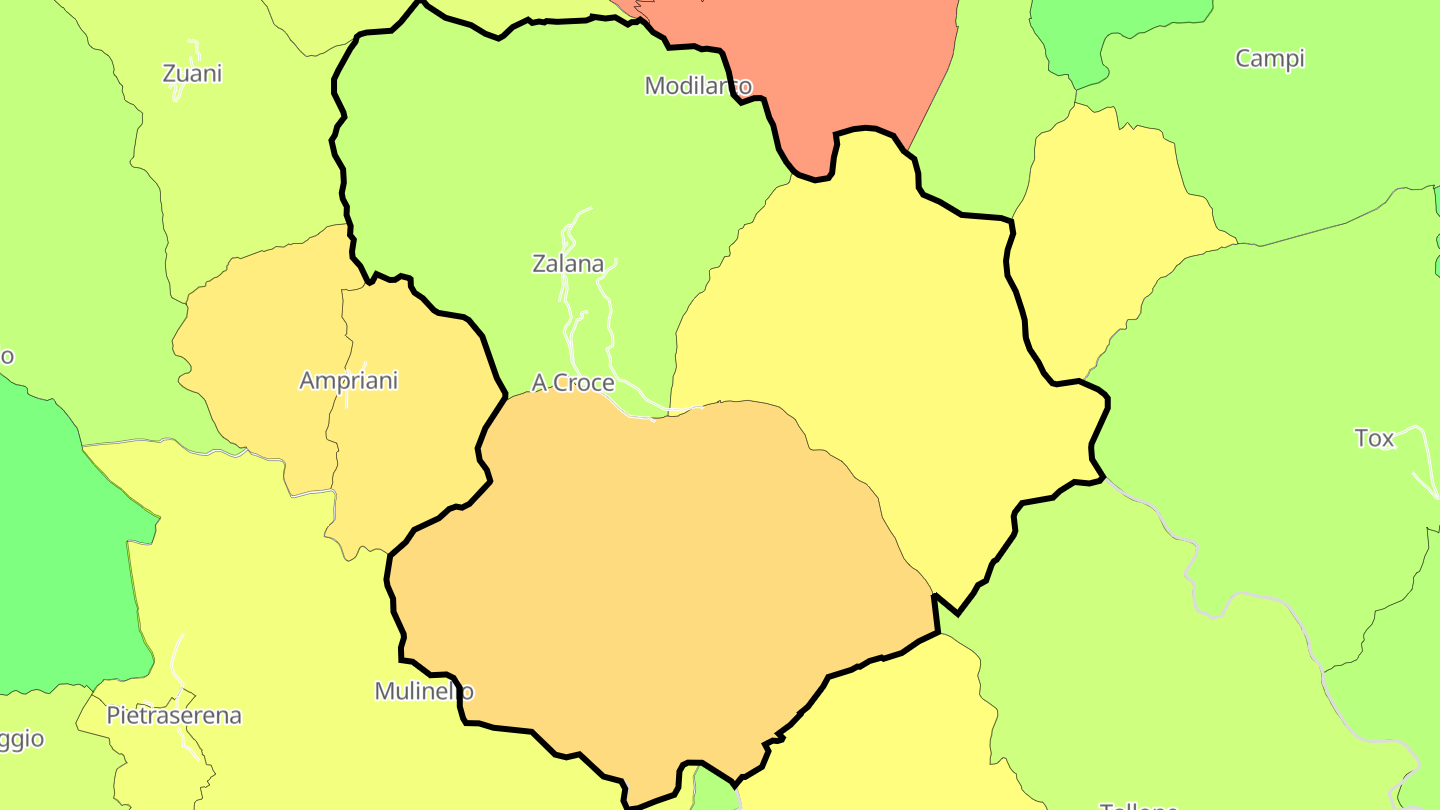 Carte des prix de l'immobilier Zalana