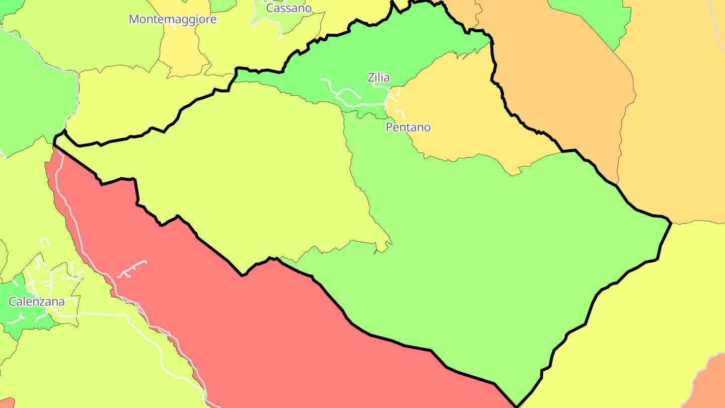 Carte des prix de l'immobilier Zilia