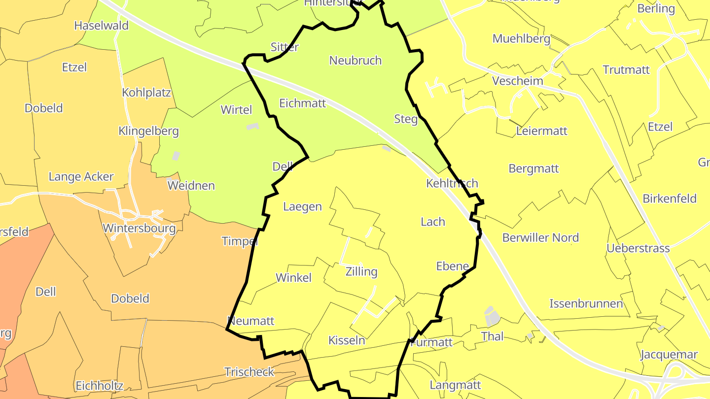 Carte des prix de l'immobilier Zilling