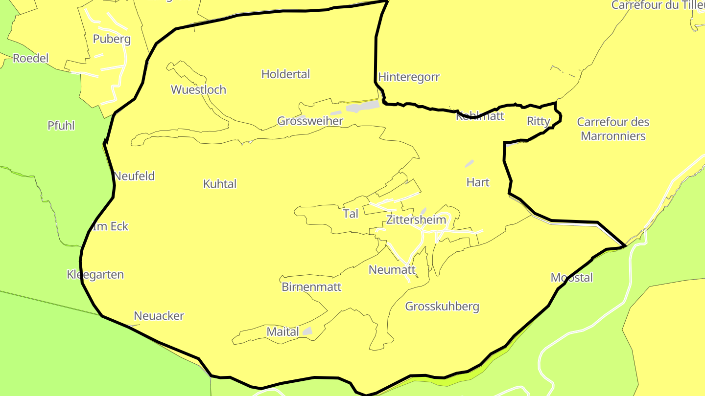 Carte des prix de l'immobilier Zittersheim
