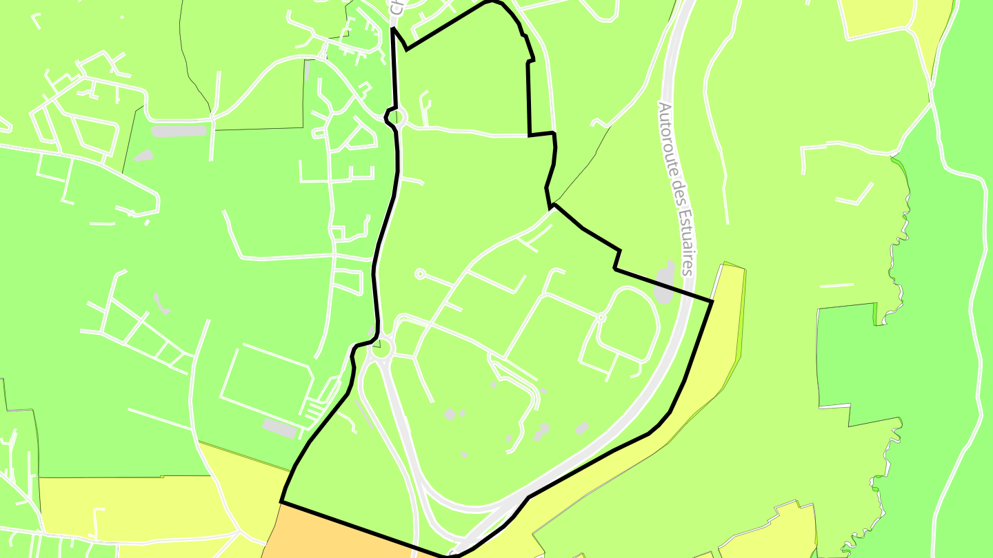 Carte des prix de l'immobilier Zone d'activités du Plateau