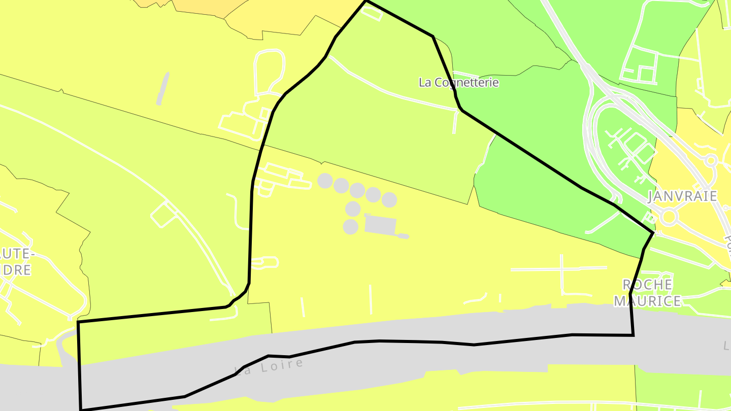 Carte des prix de l'immobilier Zone Industrielle de la Loire