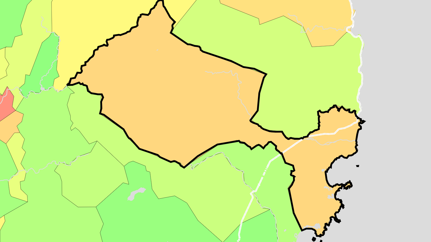 Carte des prix de l'immobilier Zonza