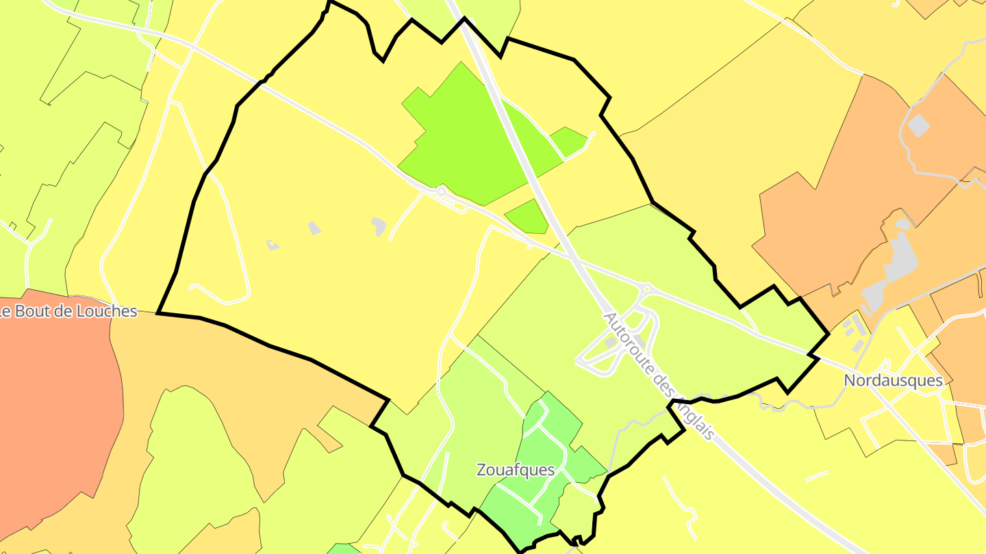 Carte des prix de l'immobilier Zouafques
