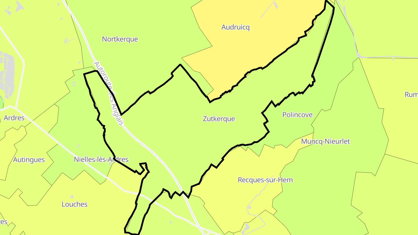Carte des prix de l'immobilier Zutkerque